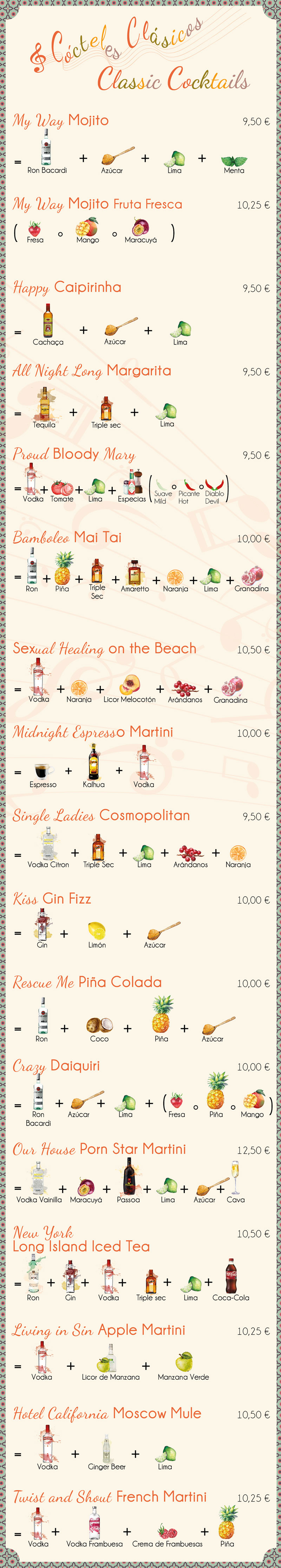 Cocktails Clasicos
